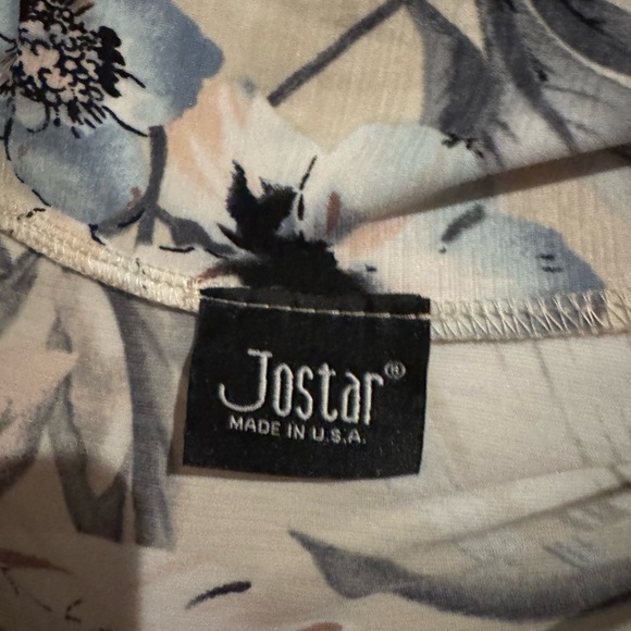 Jostar Slinky Travel Knit Open Front Cascade Hem Floral Print Top Cardigan - Picture 7 of 9